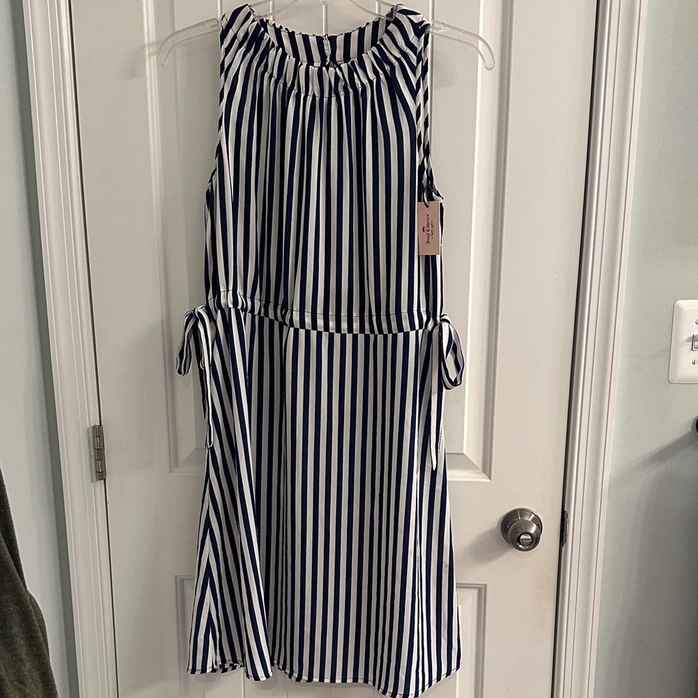 Juicy Couture Navy and White Striped Dress